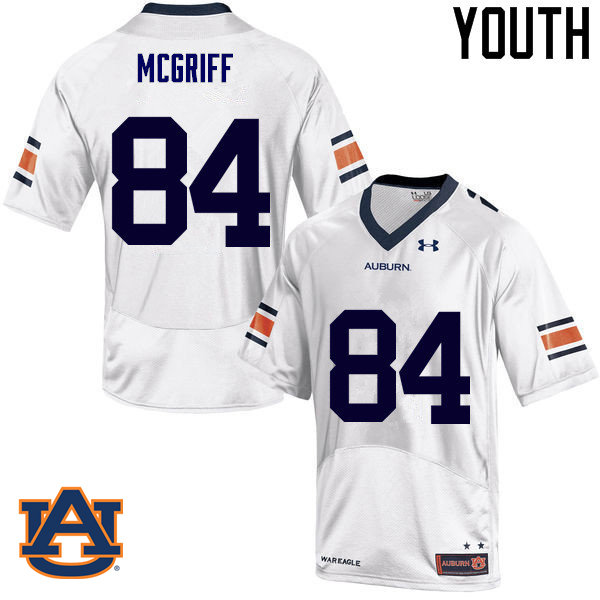 Youth Auburn Tigers #84 Jaylen McGriff College Football Jerseys Sale-White